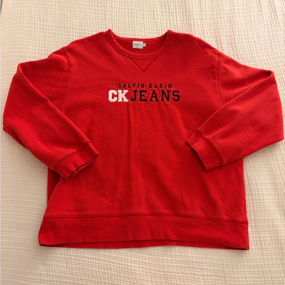 Calvin Klein Jeans Vibrant Red Pullover